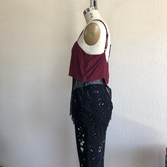 SALE Reformation Layer Scalloped Cami Peek A Boo - Picture 2 of 4